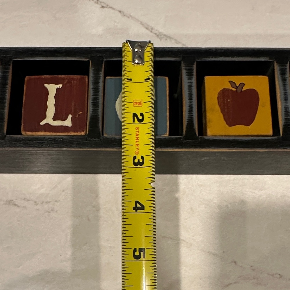 Rustic Welcome Block Sign with Multicolor Accents - Picture 10 of 10